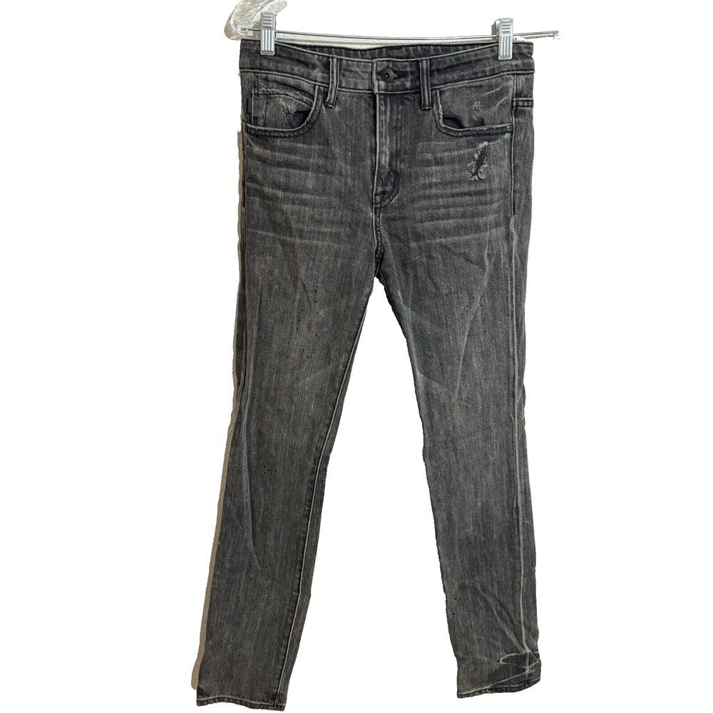 Helmut Lang Ankle Skinny Jeans in Faded Black/Gray Women's 26